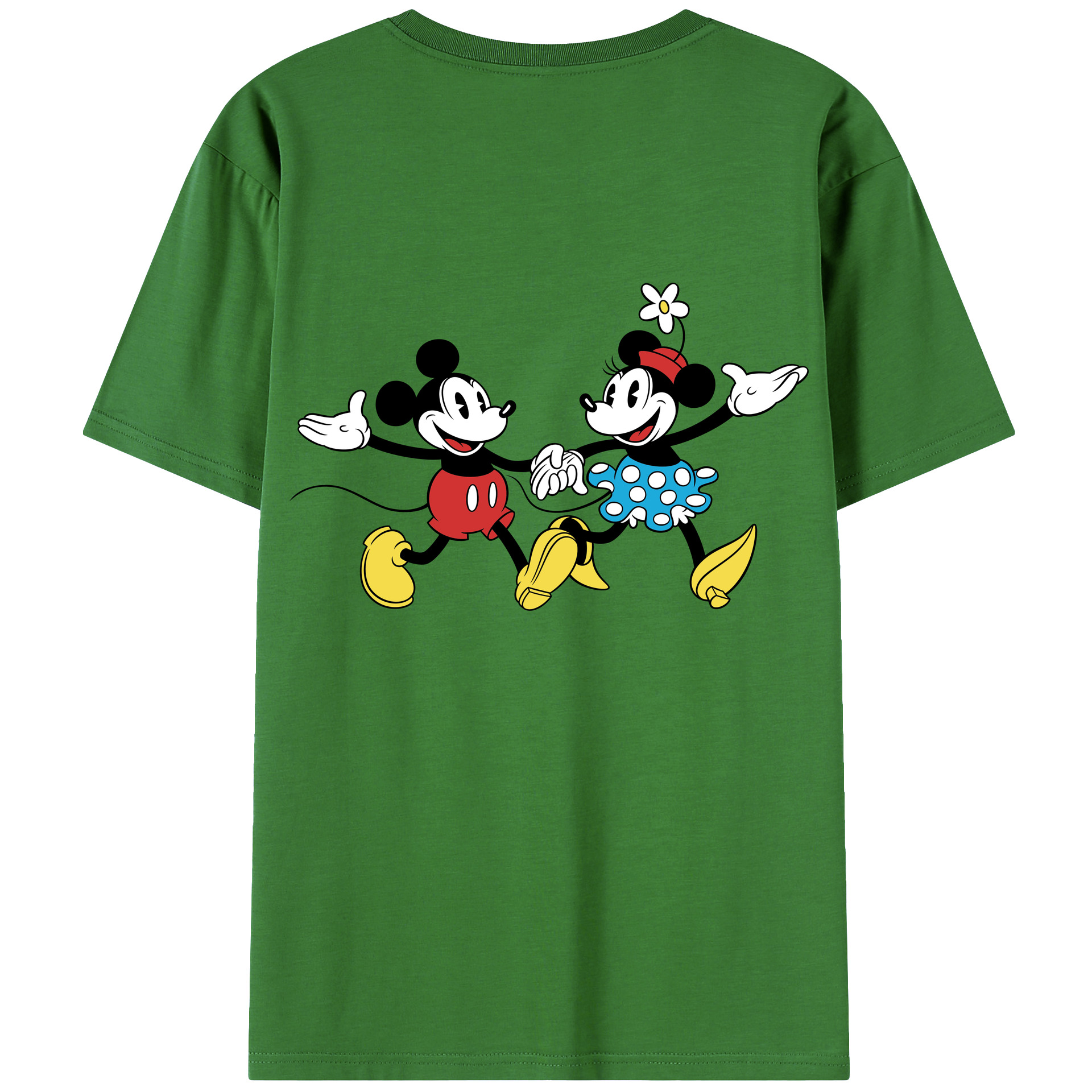 （画像用） ミッキーマウス Mickey Mouse レディース半袖Tシャツ(バックプリント)